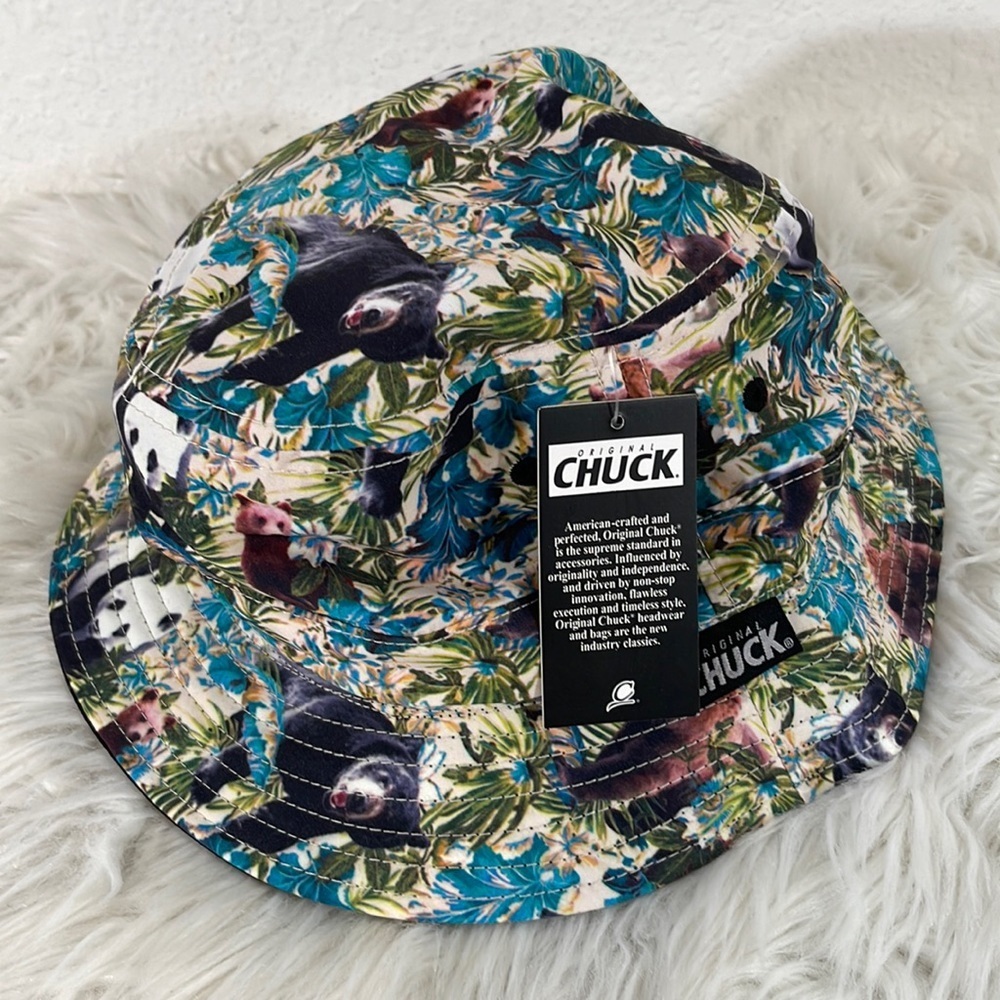 ORIGINAL CHUCK Panda Bear Tropical Zoo Bucket Hat New